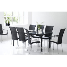 DS-(371) rattan indoor furniture modern rattan indoor dining table